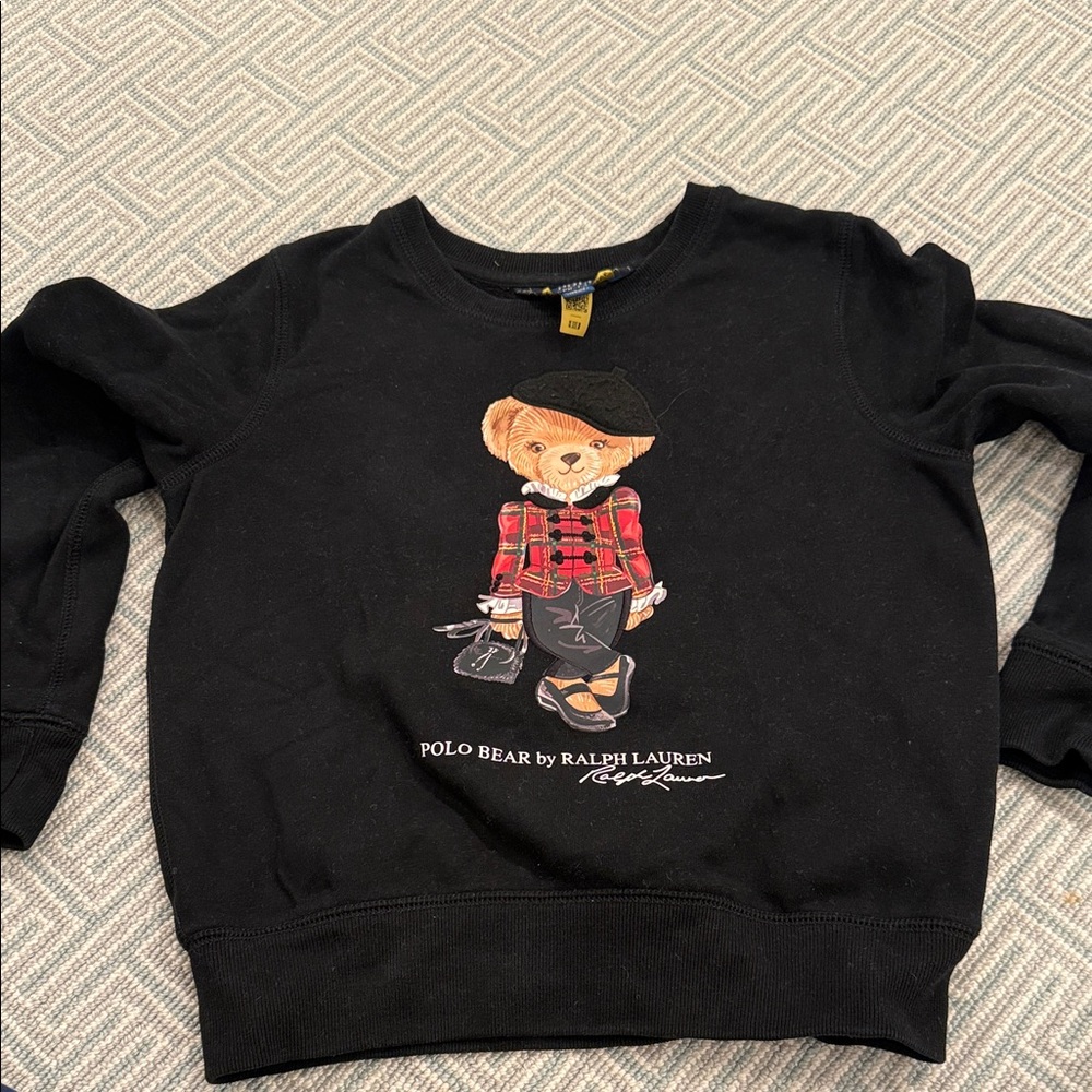 Ralph Lauren Black Sweatshirt with Polo Bear